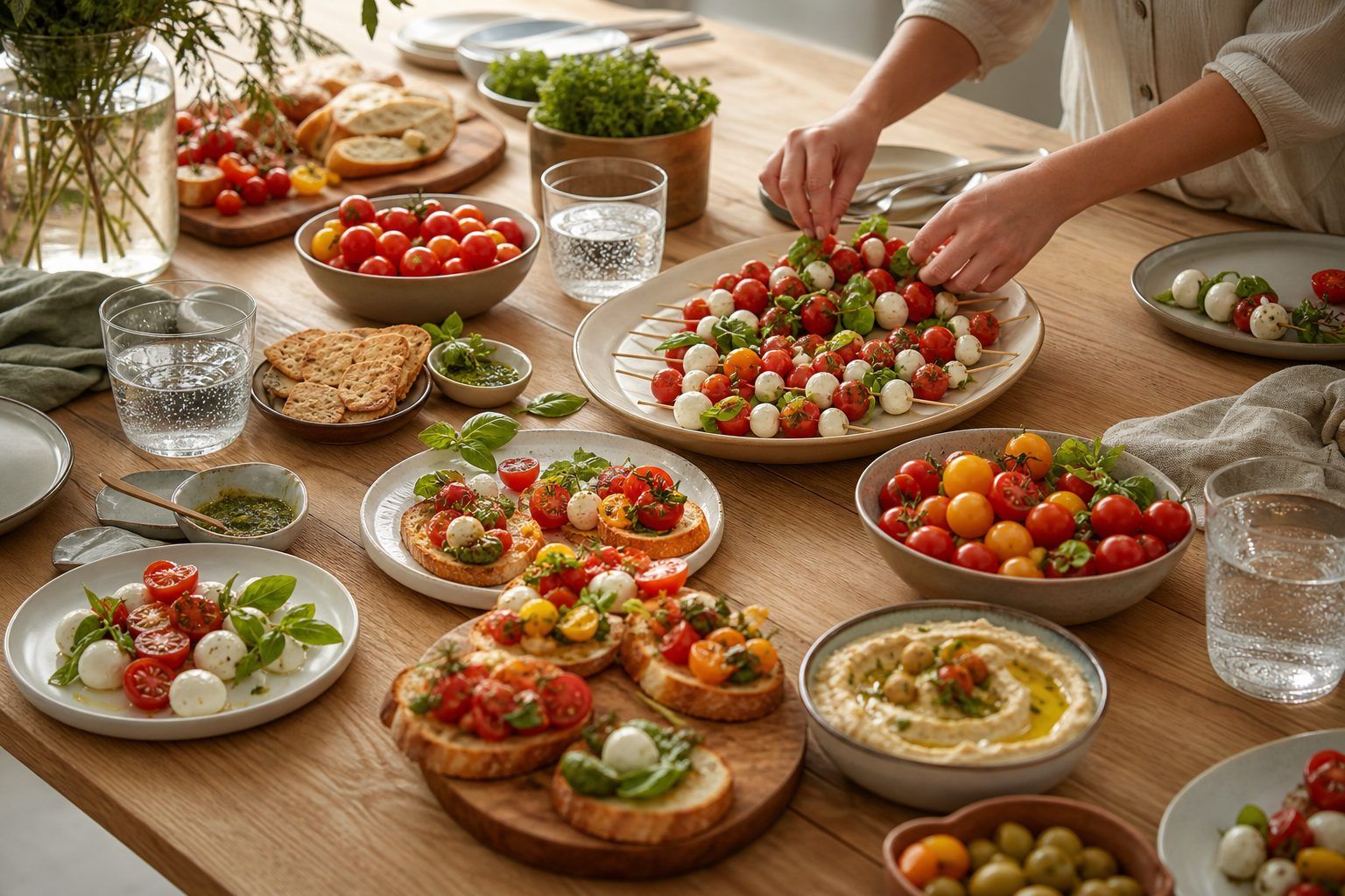 Préparer un apéro dinatoire aux tomates cerises sans stress