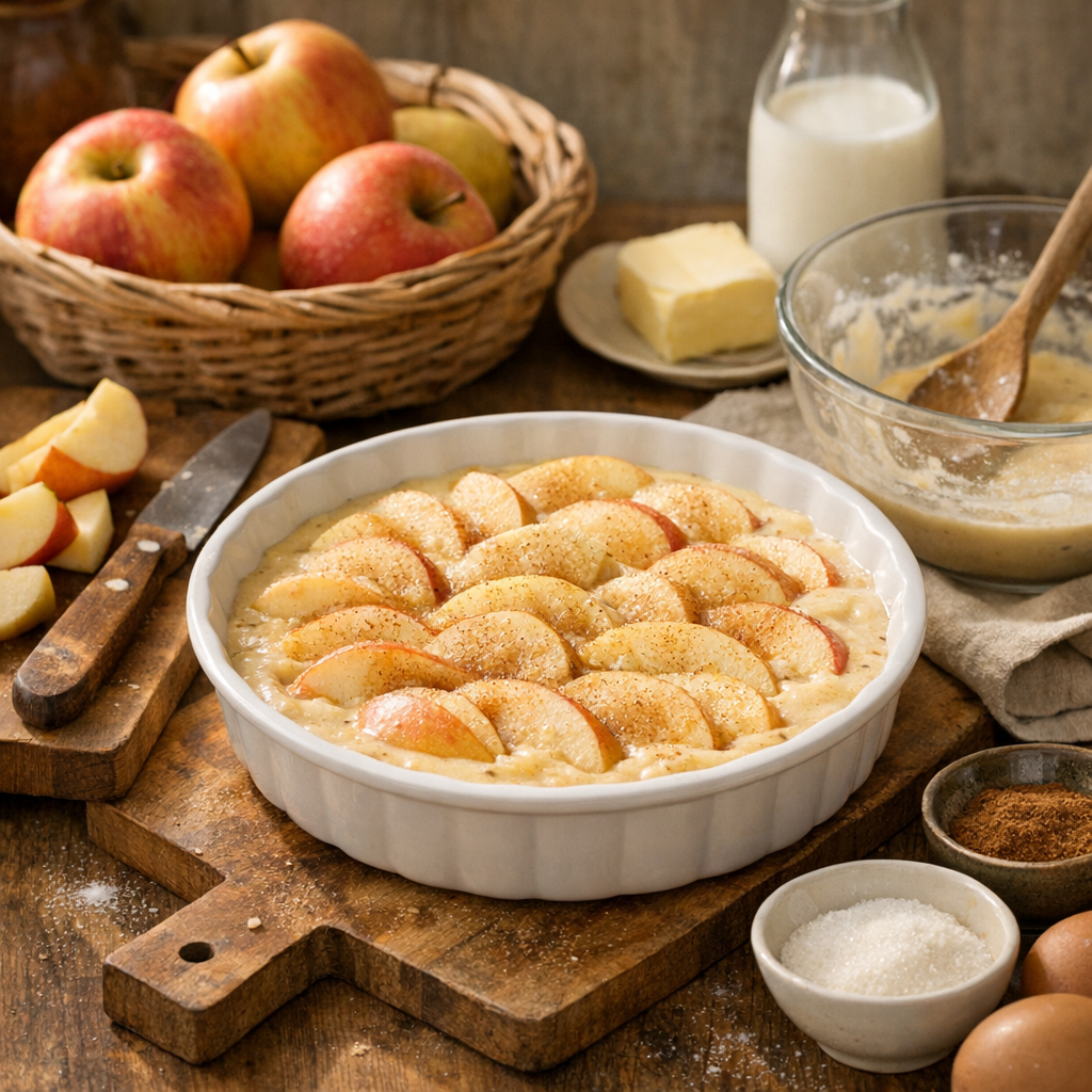 Préparation : comment faire un clafoutis aux pommes sans noyer le fruit