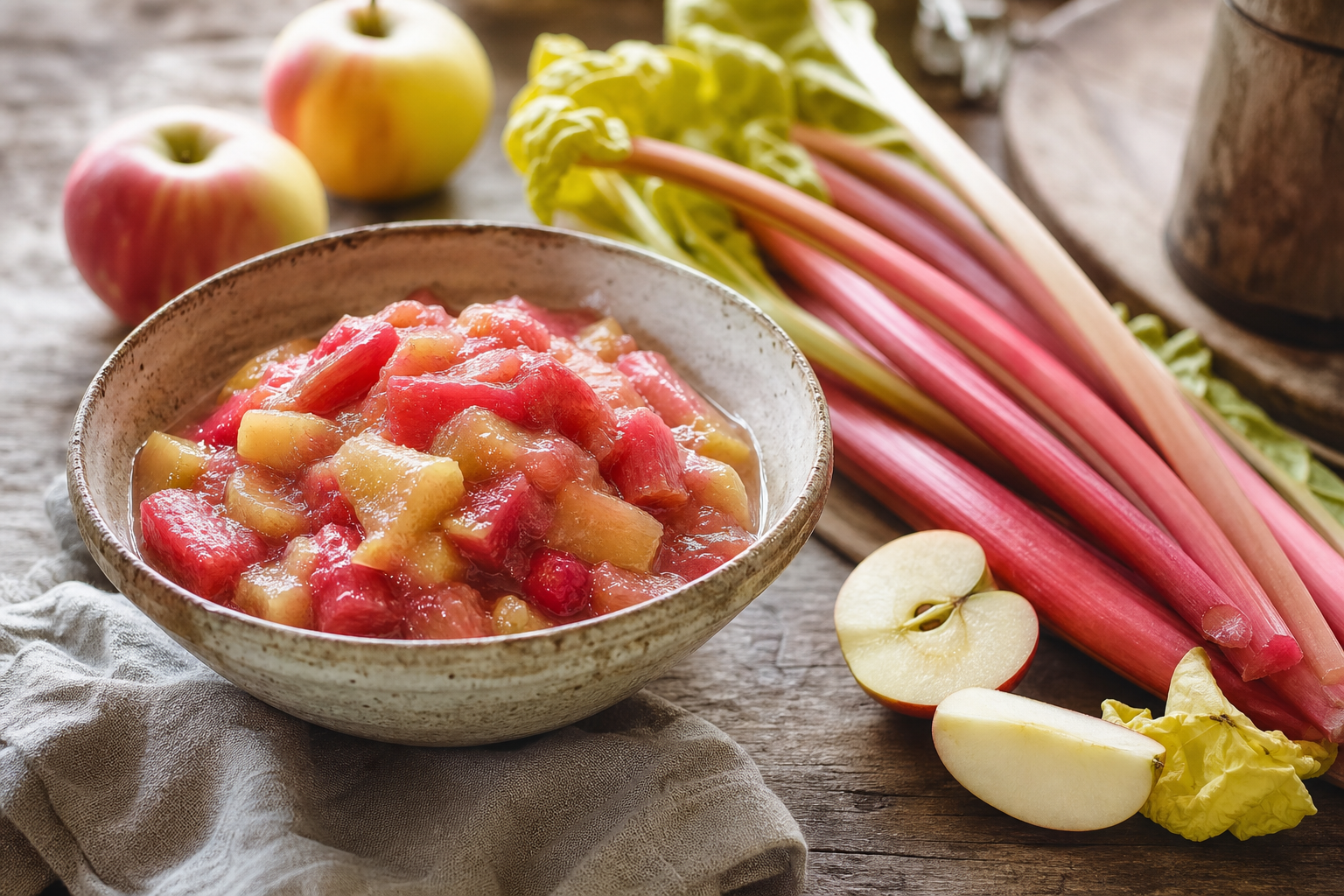 La compote de rhubarbe au Thermomix est douce et acidulée