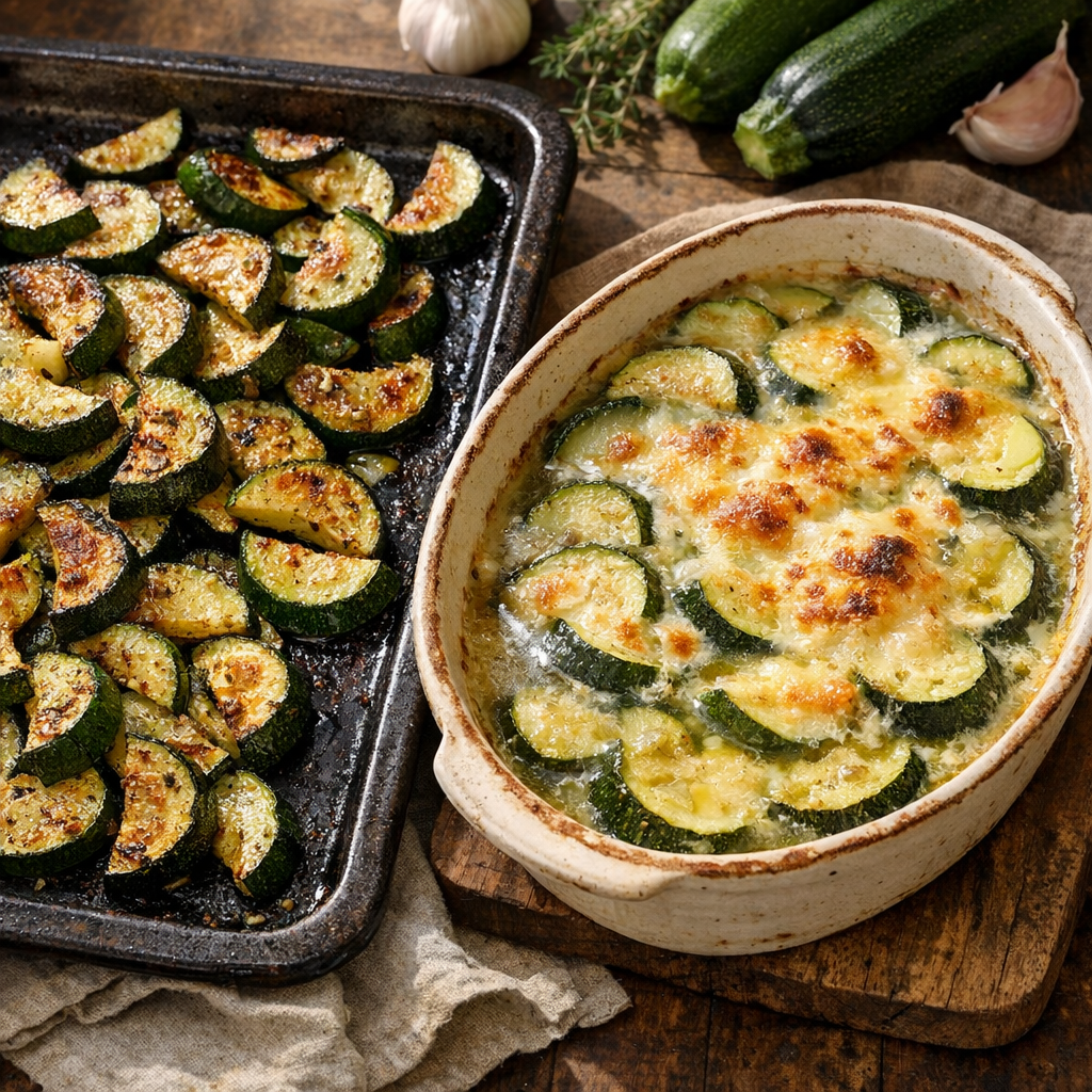 La courgette au four réussit sa cuisson en 3 styles