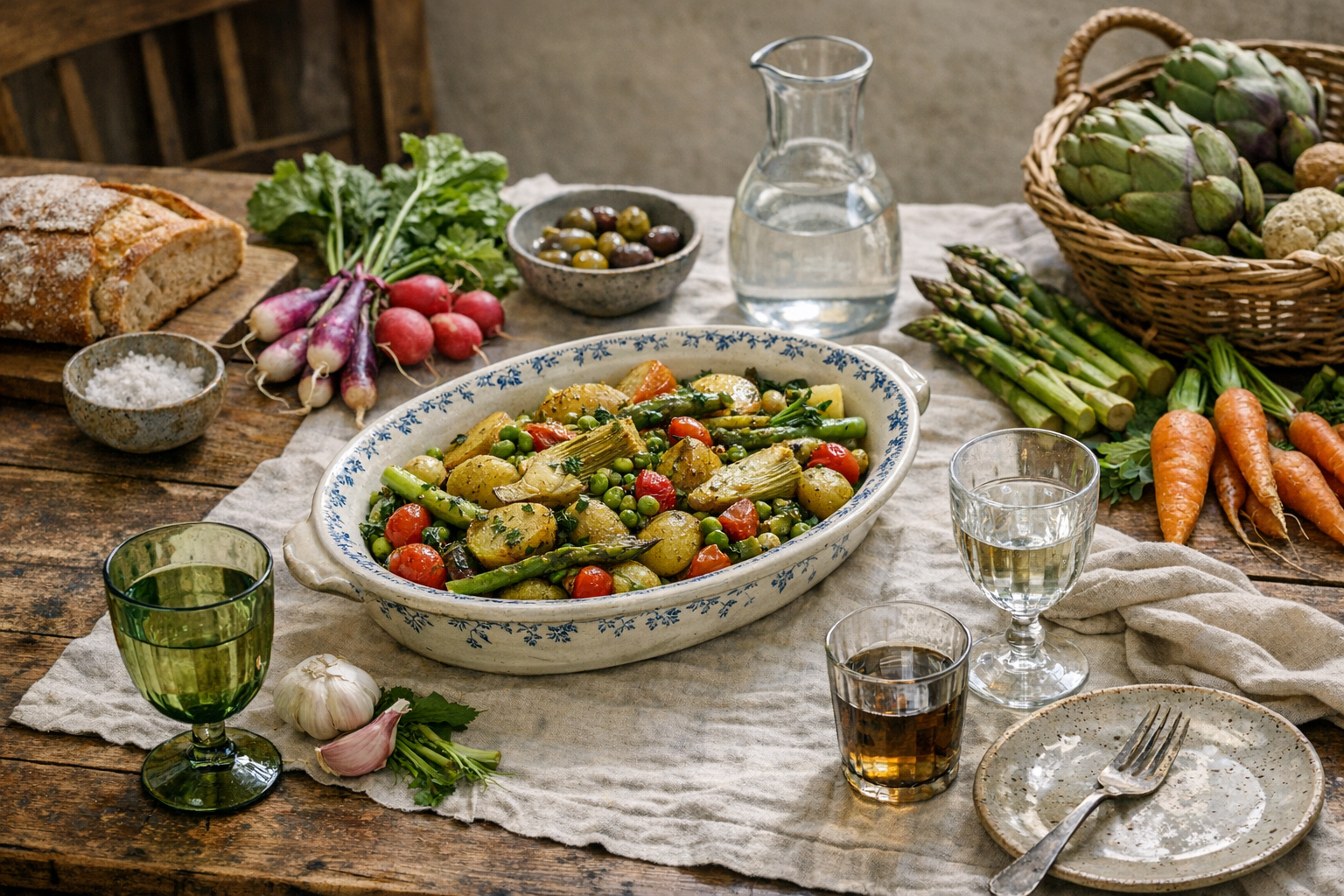 Cuisine de saison et brocante: l'art de la table