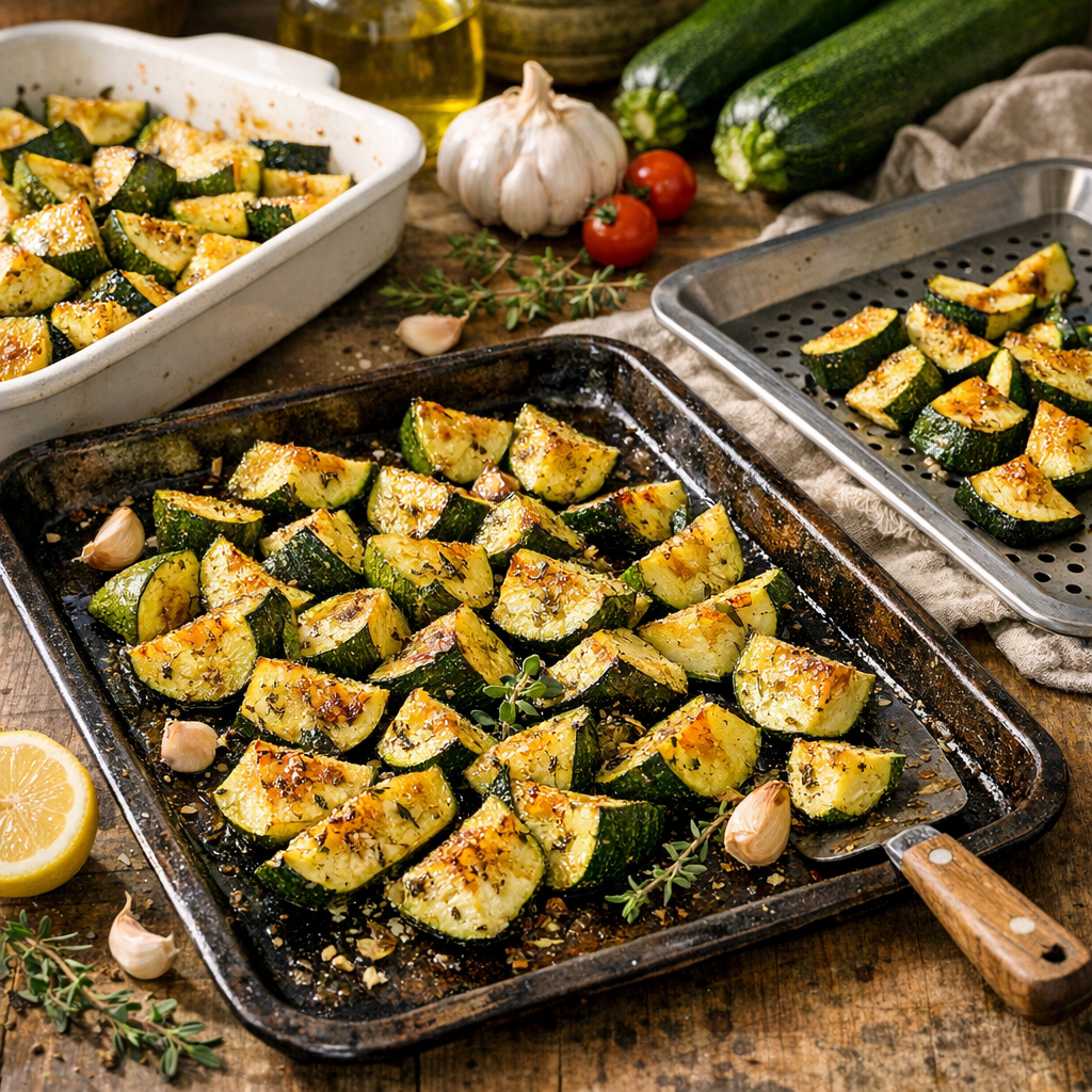 Réussir la cuisson des Courgettes au four sans les gorger d’eau