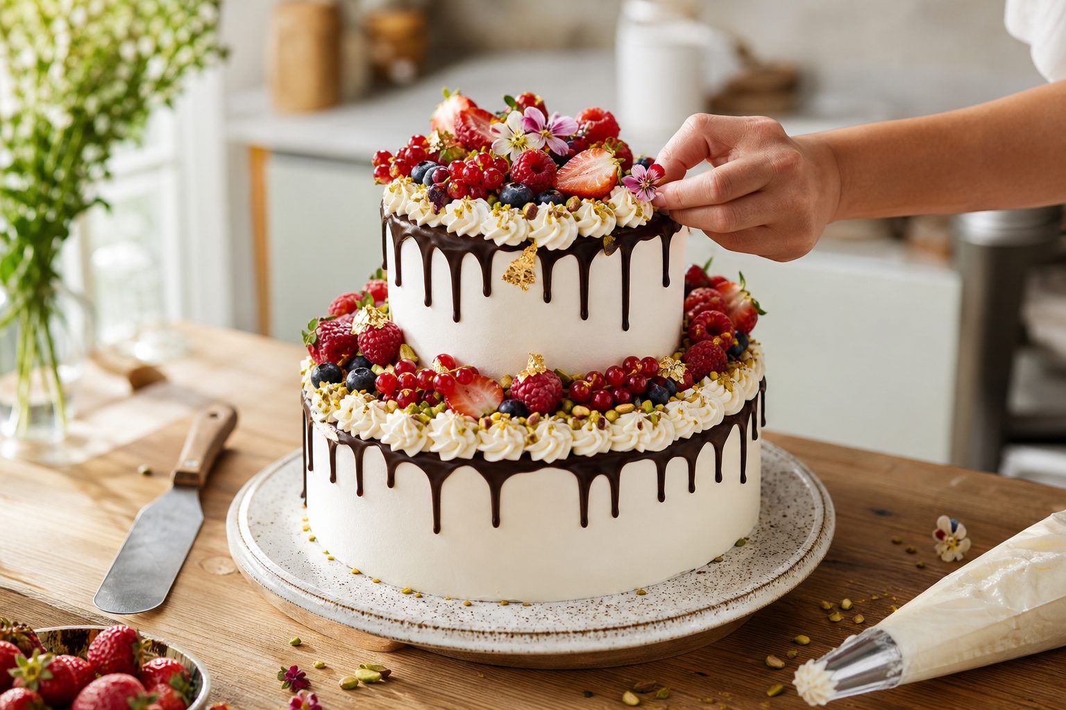 Les finitions qui rendent un gâteau maison spectaculaire