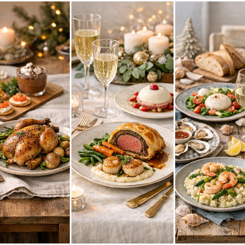 3 idées de menus de Noël complets selon votre table