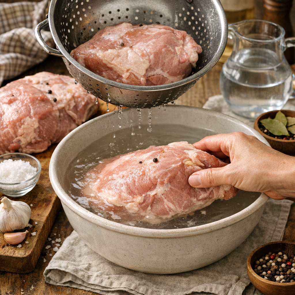Comment dessaler une palette de porc demi-sel ?