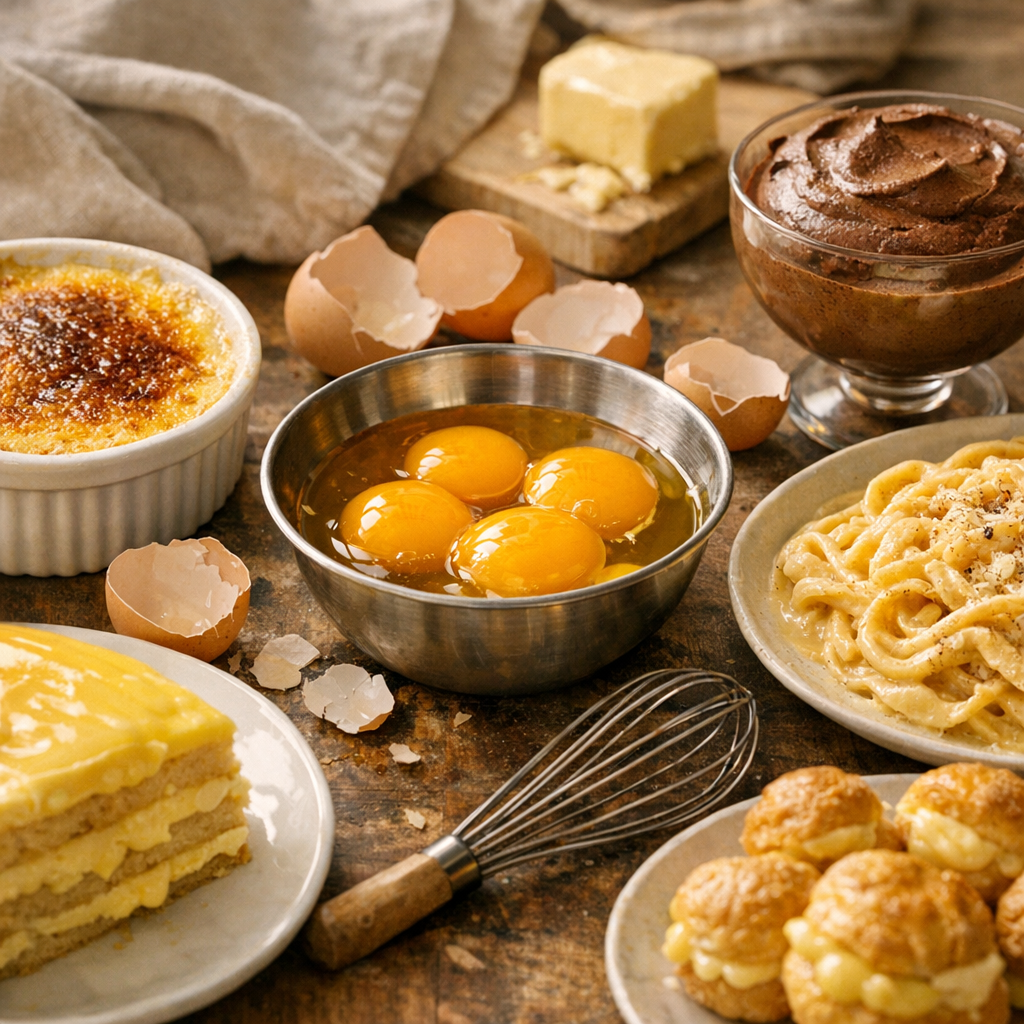 Desserts et pâtes riches : quand 4 jaunes ou davantage changent vraiment la texture