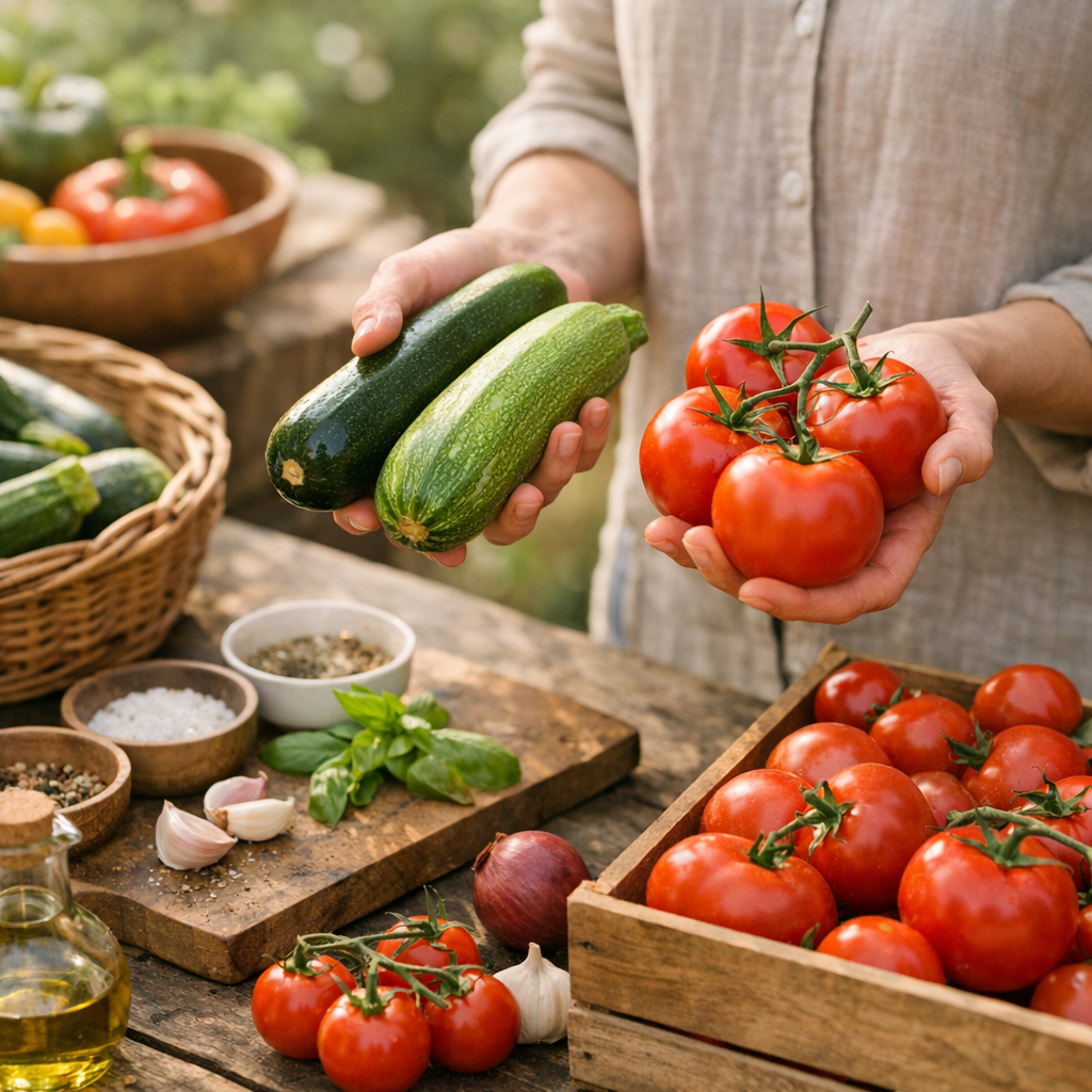 Bien choisir courgettes et tomates de saison pour un plat plein de goût