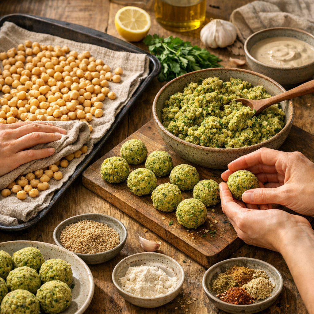 Préparation : comment sécher les pois chiches et former des falafels qui ne s’effritent pas