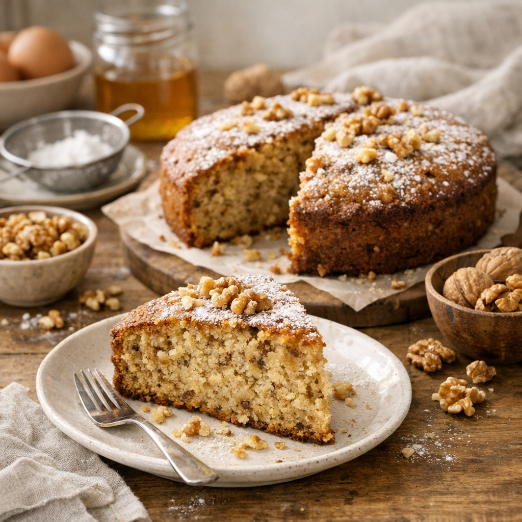 Recette de base : comment faire le gâteau aux noix sans perdre le moelleux