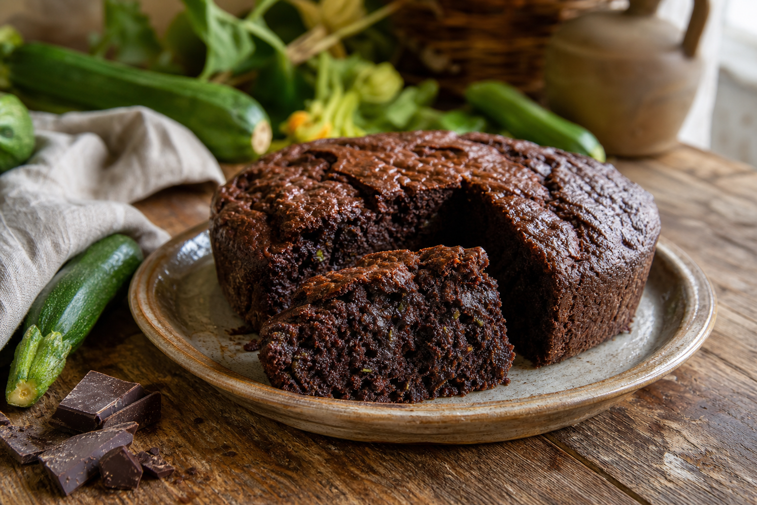 Ce gâteau à la courgette et au chocolat reste moelleux sans beurre