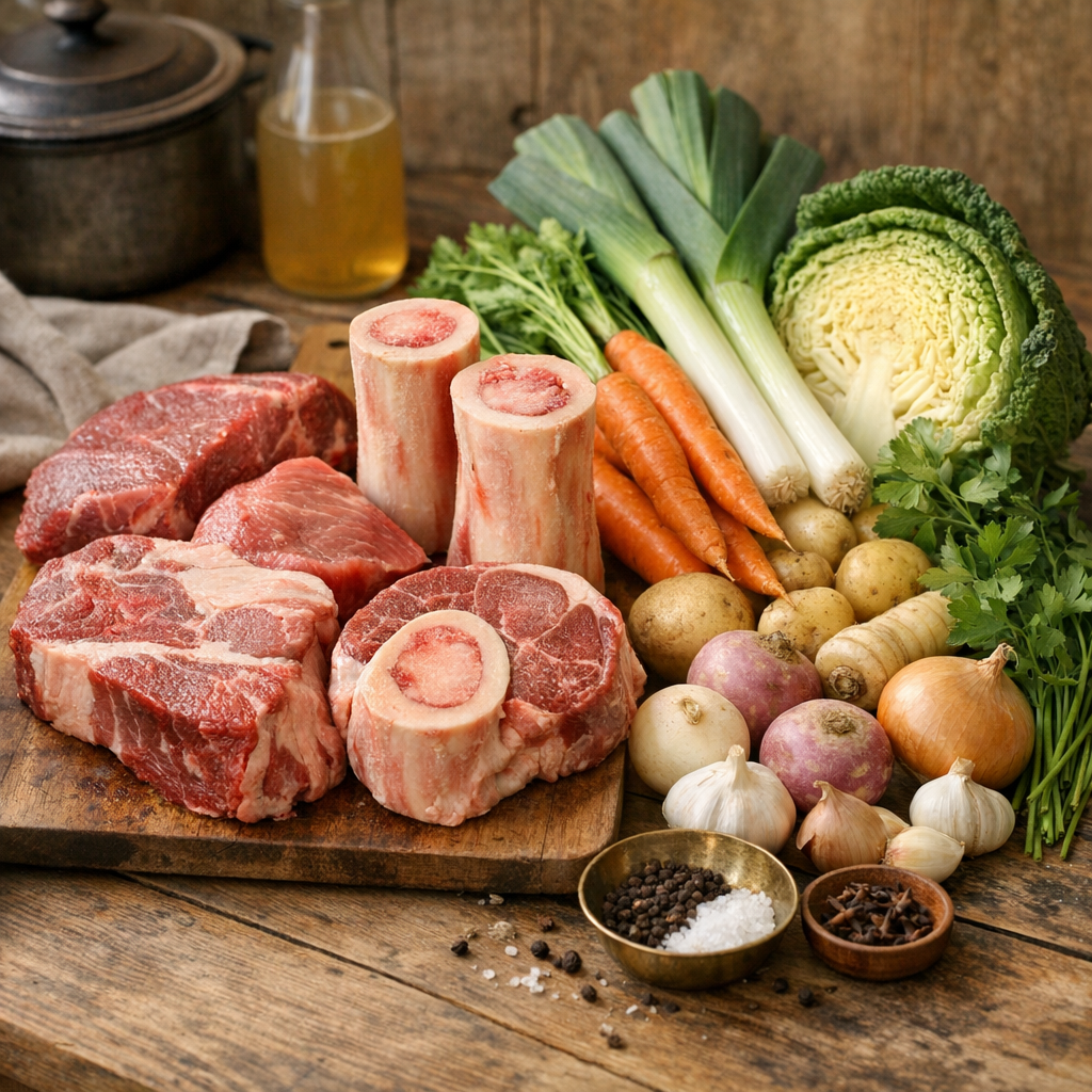 Quels ingrédients choisir pour un pot-au-feu savoureux : viandes, os à moelle et légumes de saison