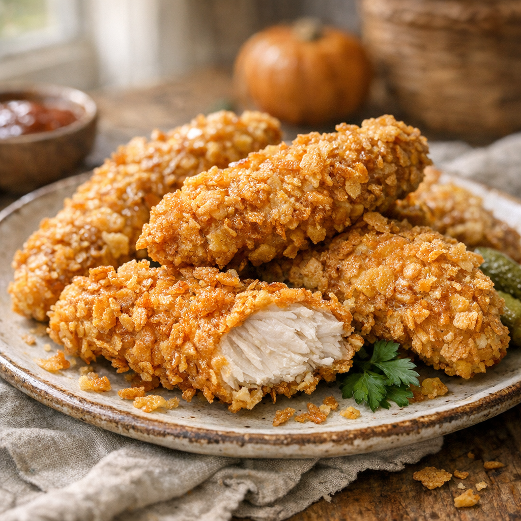 La Recette des Tenders maison donne un Poulet Ultra Crispy