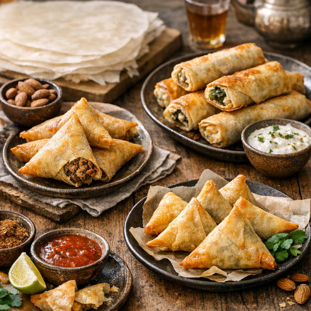 Comment relier la feuille de brick à la briouate, au börek ou au samoussa sans tout confondre ?