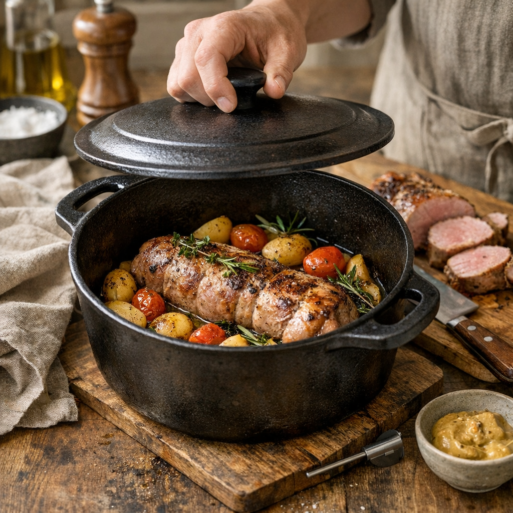 Comment utiliser une cocotte en fonte pour profiter de son inertie thermique sans transformer le filet mignon en plat mi