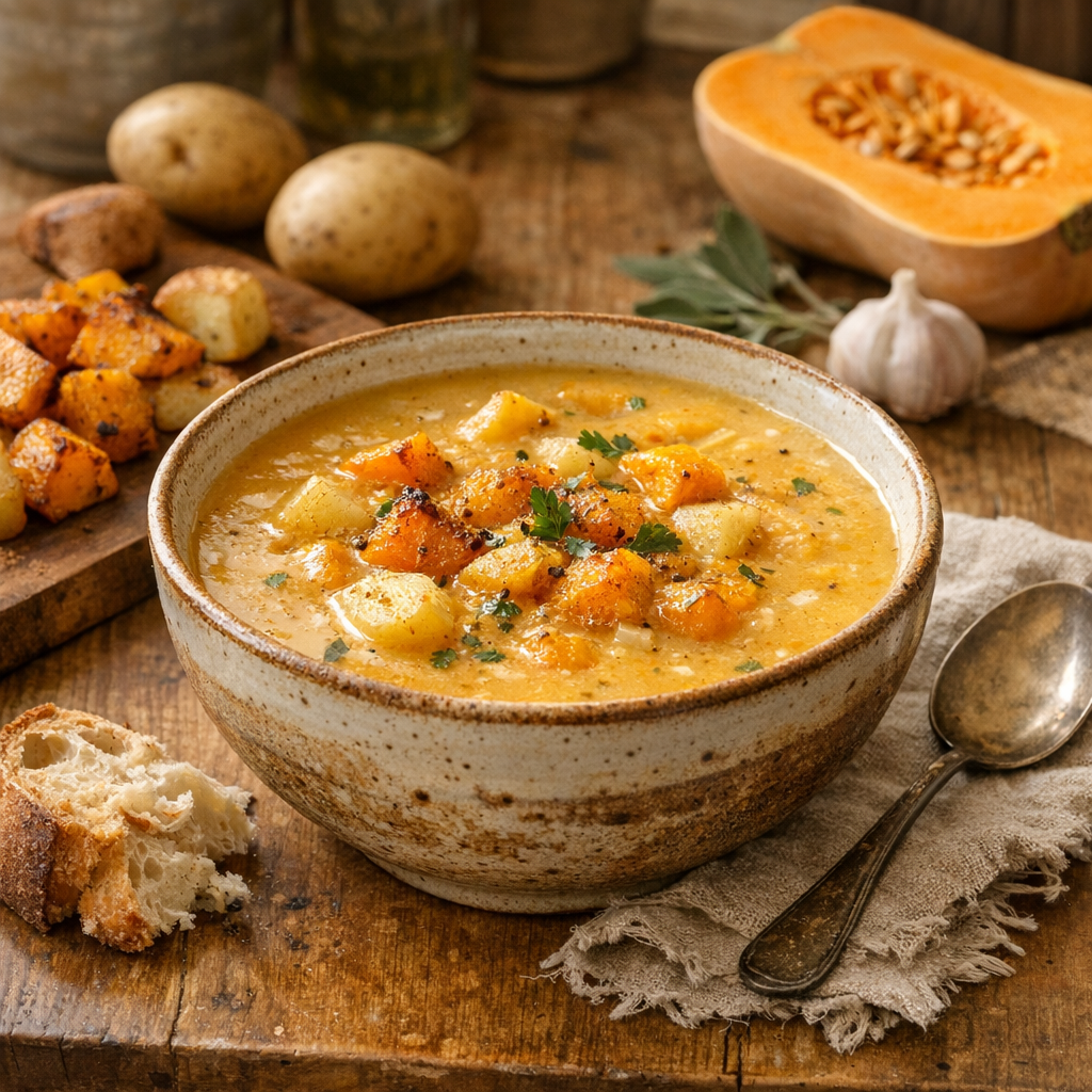 Réussir une Soupe butternut pomme de terre à la bonne texture