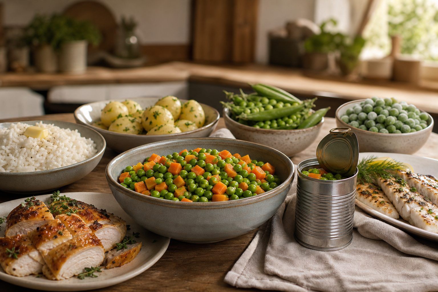 Idées d’accompagnements et comparaison avec les petits pois frais ou surgelés
