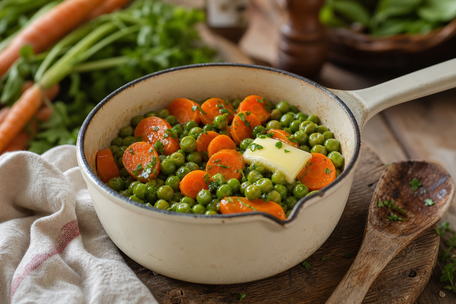 Les petits pois-carottes en conserve se réchauffent en 5 minutes