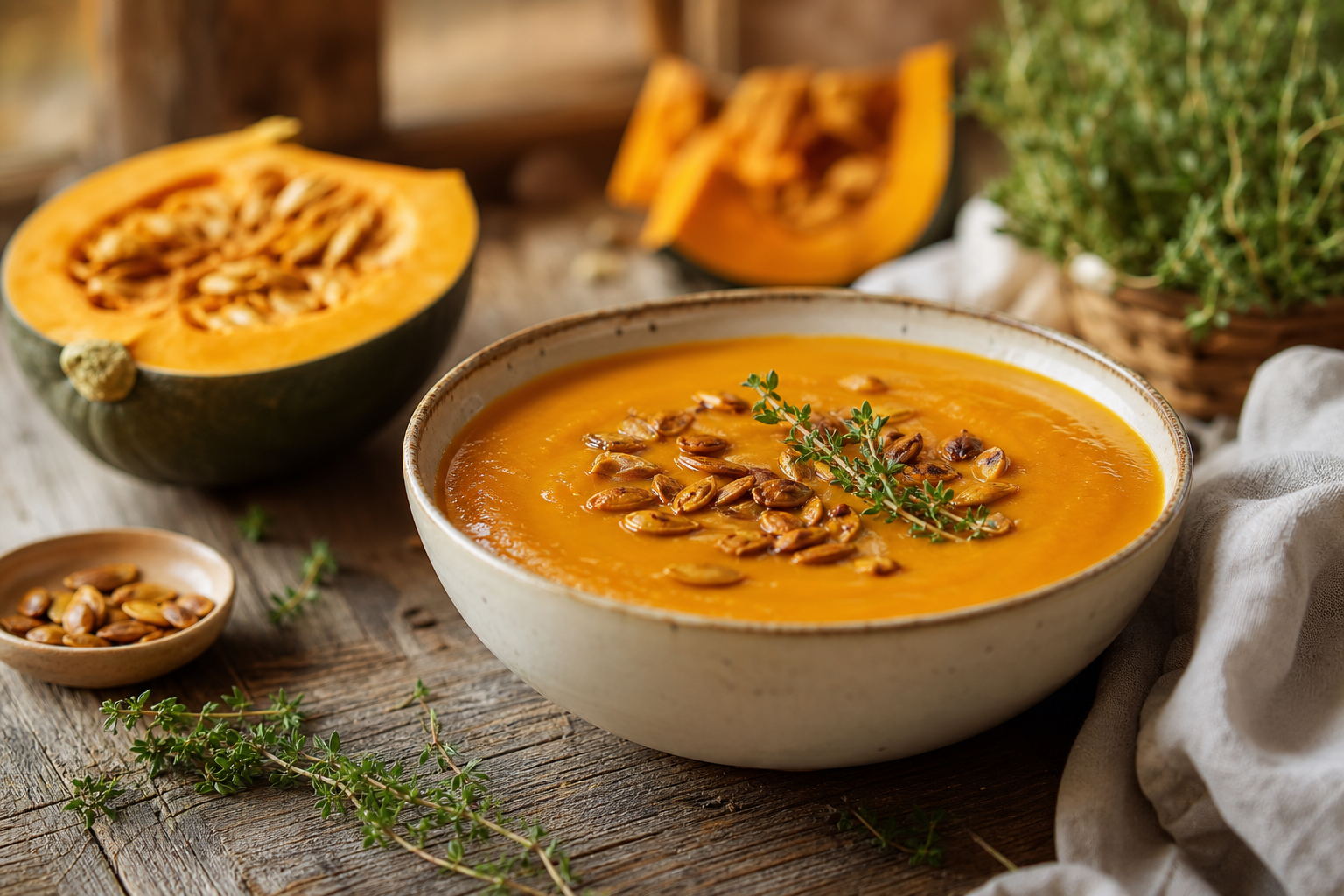 La véritable soupe au potiron révèle le goût de la courge