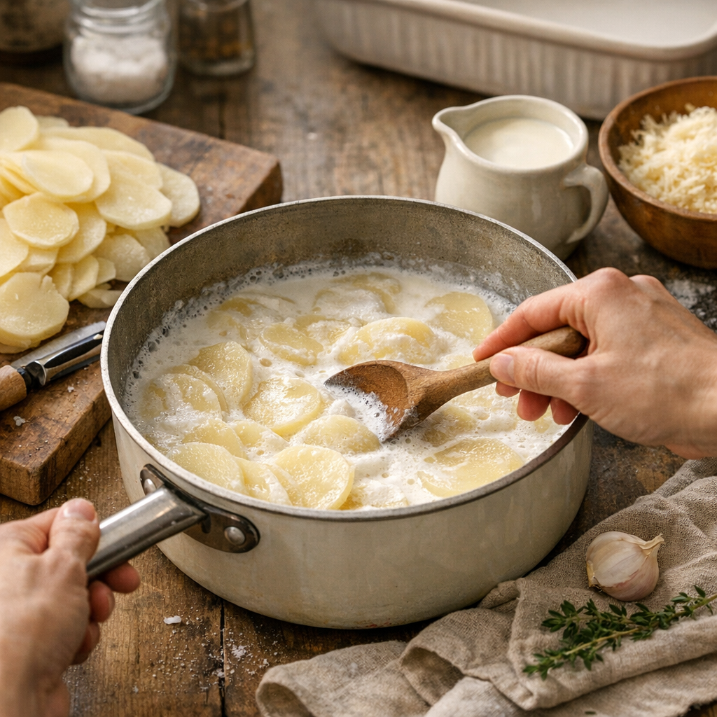 Préparation : la précuisson dans le lait, le geste qui change tout